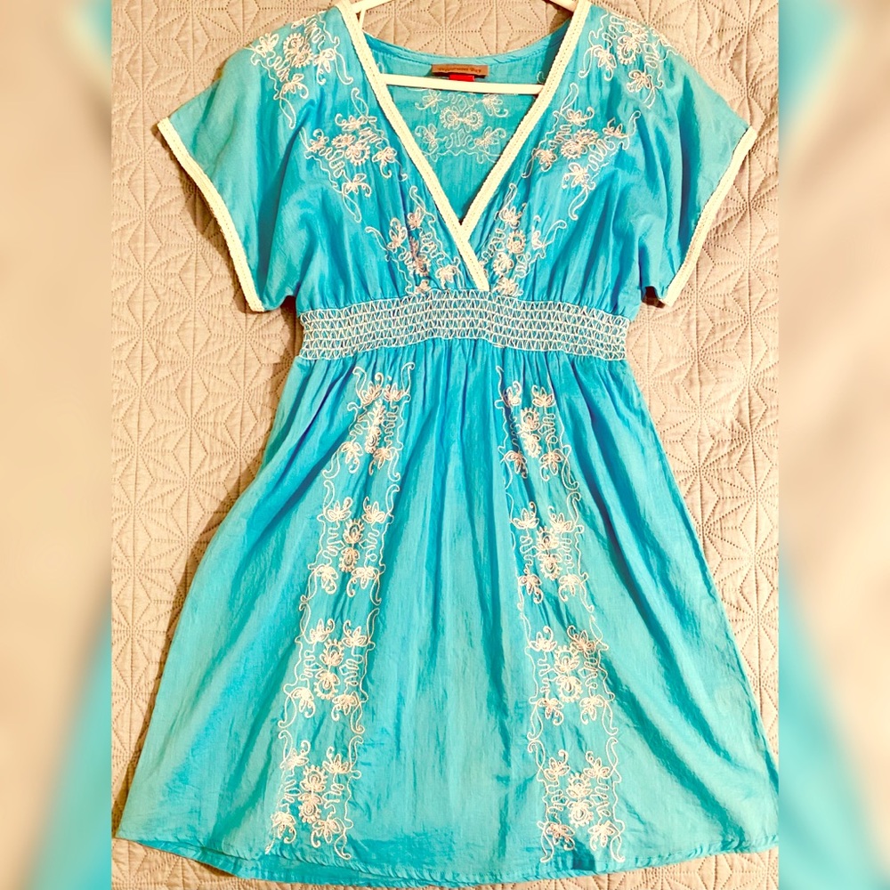 Teal Beach cover up/ dress.